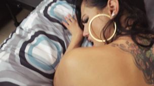 A wonderful ass Latina with large nipples is showing her love to a man
