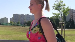 Ebba Sofie in Flower Dress Beauty Fucks for Cash - PublicAgent
